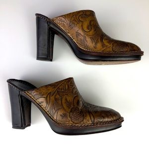 Donald J Pliner Tooled Leather Mule